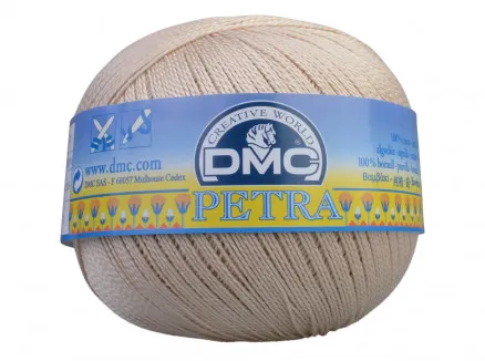 DMC Petra nr. 8 Heklegarn Unicolor 5712 Lys Hvete