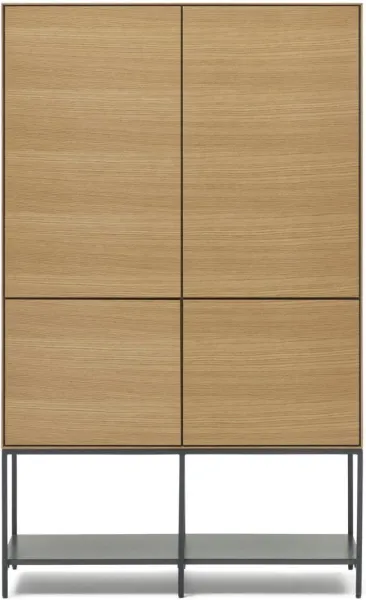 Vedrana, Highboard, naturlig/svart, H160x97,5x40 cm