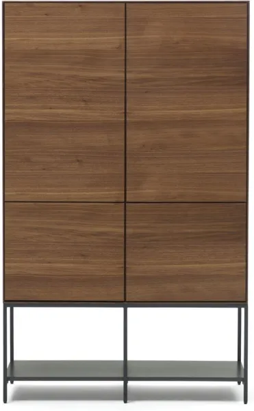 Vedrana, Highboard, mørk naturlig/svart, K160x97,5x40 cm