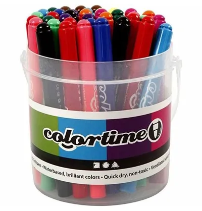 Creativ Company bøtte med 42 jumbo-tusjer 12 farger