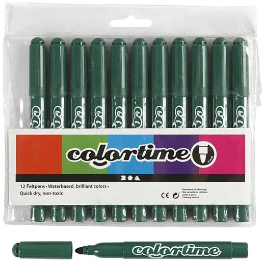 Creativ Company Grønne Jumbo-tusjer 12 stk.
