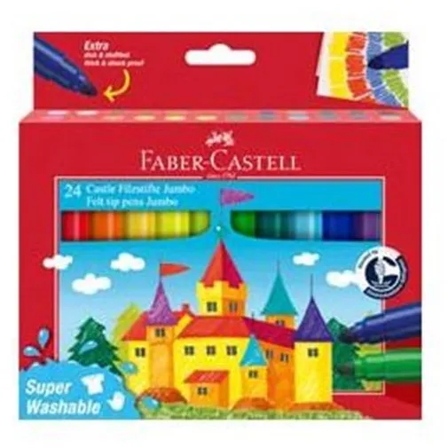 Faber Castell Tusj Jumbo Super Vaskbar (24 stk.)