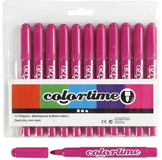 Creativ Company Pink Jumbo-tusjer 12 stk.